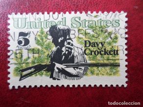 Sellos: -estados unidos, 1967, homenaje a davy crockett, Yvert 833
